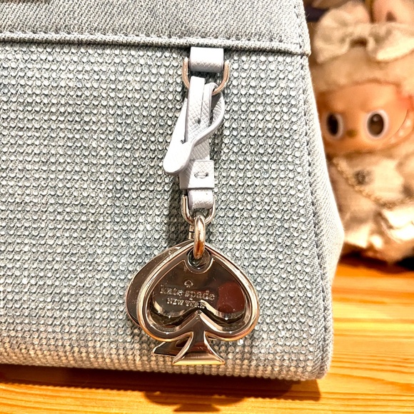 Kate Spade 🎁Denim Rhinestone Stud Madison Top Handle Crossbody Satchel Bag - Picture 3 of 11